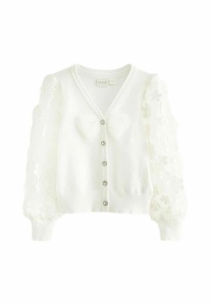 FLOWER  REGULAR FIT - Chaqueta de punto - cream