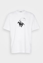 Carhartt WIP LASSO - Trükipildiga T-särk - white/black/valge - Zalando.ee