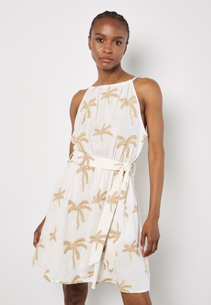 Apricot EMBROIDERED PALMS - Freizeitkleid - cream