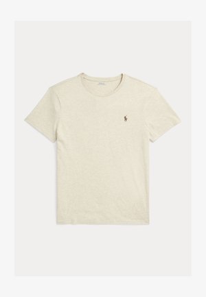 Polo Ralph Lauren CUSTOM SLIM FIT JERSEY CREWNECK T-SHIRT - Lihtne T-särk - expedition dune heather