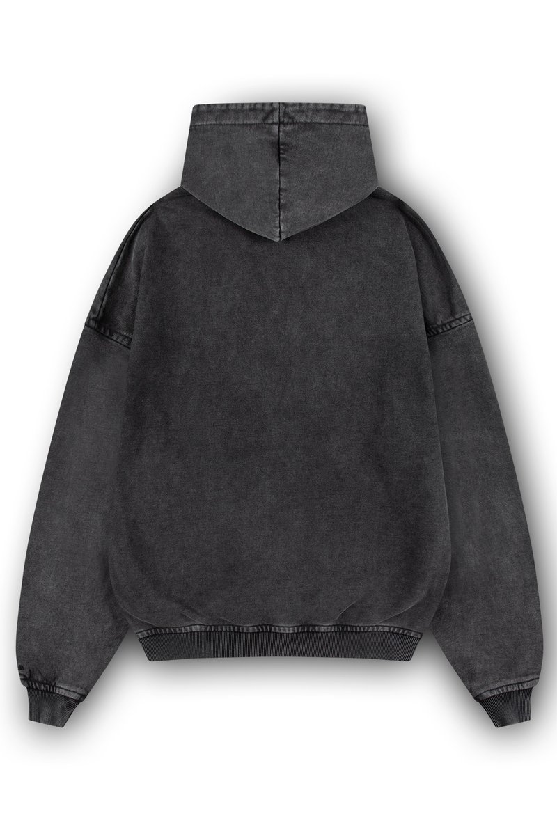 FAVELA INDUSTRIAL HOODIE UNISEX Sweat à capuche black washed
