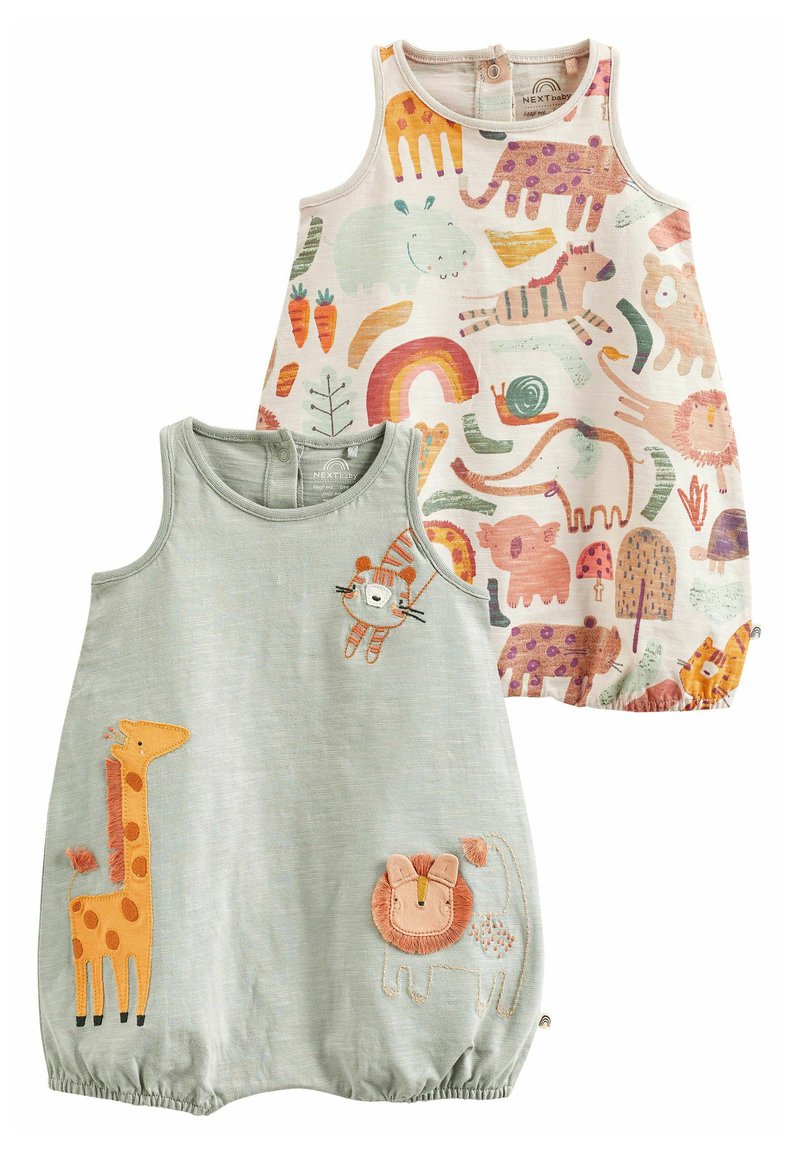 Next BABY ROMPERS 2 PACK Tuta jumpsuit rust brown safari/verde
