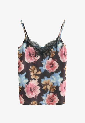REGULAR FIT - CAMI - Viršus - black floral print