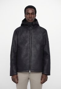 EA7 Emporio Armani GIUBBOTTO - Bunda z nepravej kože - black