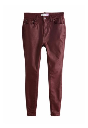 TALL FIT - HOURGLASS COATED  - Ļoti pieguloši džinsi - berry red