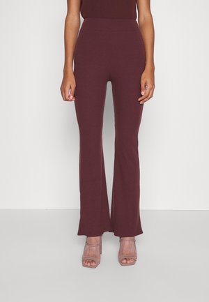 Missy Empire STRAIGHT LEG TROUSER - Nohavice - chocolate