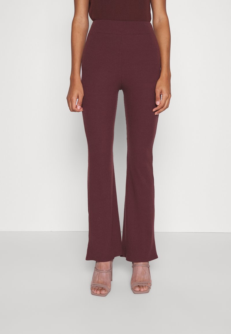 Missy Empire STRAIGHT LEG TROUSER - Παντελόνι - chocolate