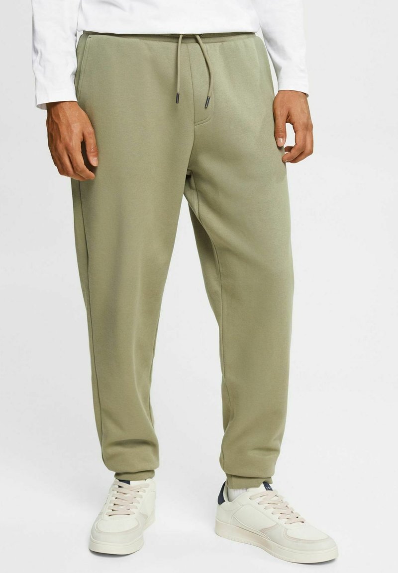 edc by Esprit MIT KORDELZUG Tracksuit bottoms light khaki/mottled