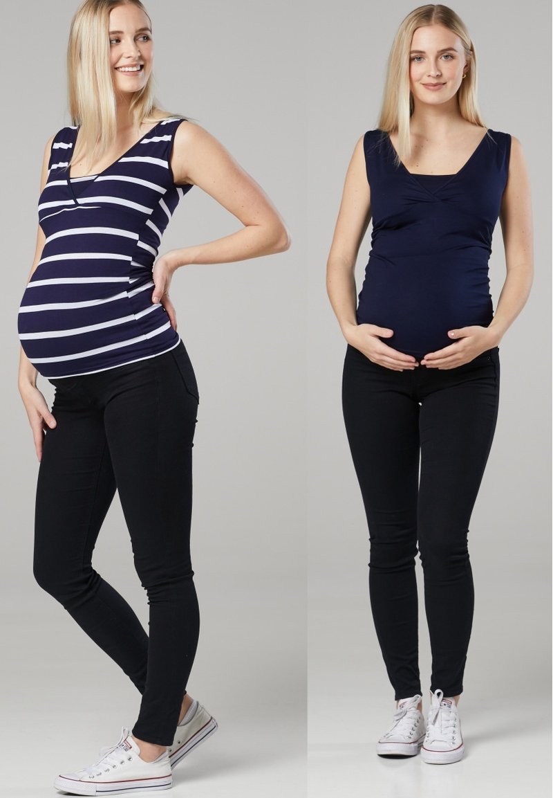 Chelsea Clark NURSING 2-PACK - Top - dark blue dark blue white/dark ...