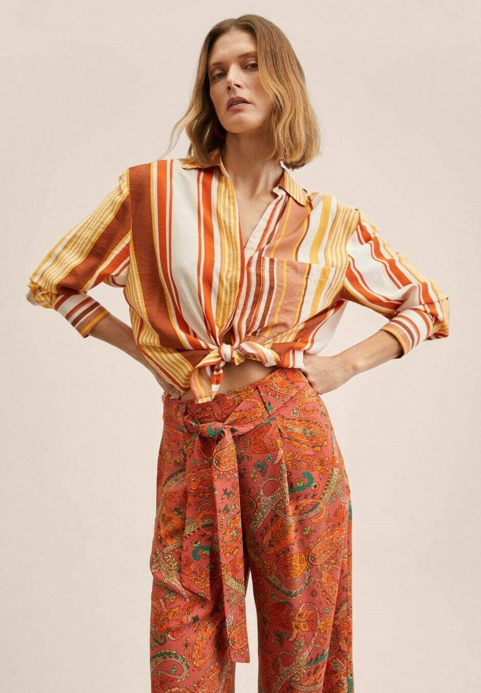 Mango BRUNA - Broek - korallrot/oranje - Zalando.nl