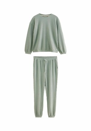 Next COSY WAFFLE LONG SLEEVE - SET - Nattplagg set - sage green