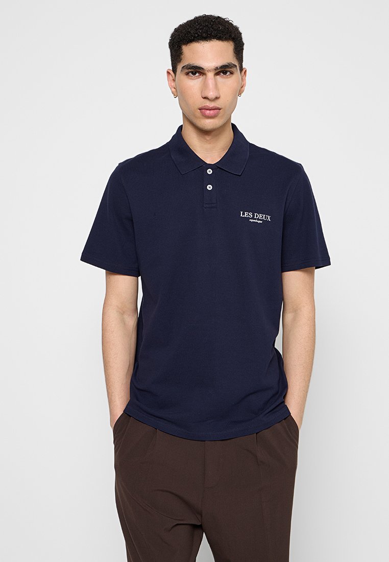 Les Deux Poloshirt donkerblauw