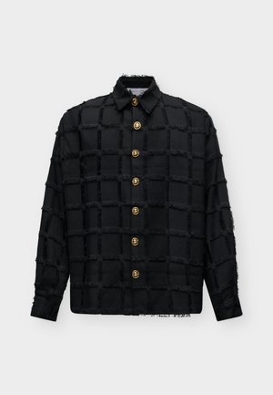 Sister Jane, ZEPHYR FRAY CHECK SHIRT UNISEX - Chemise - black