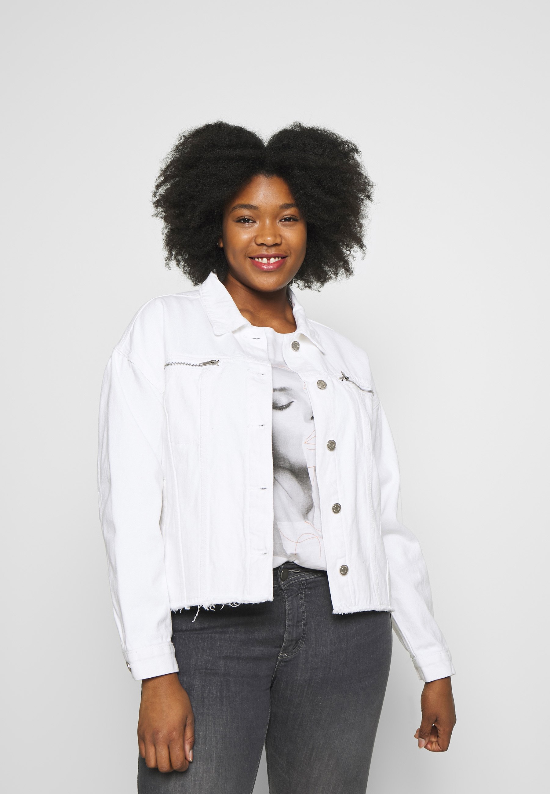 OVERSIZED JACKET Spijkerjas white OVERSIZED JACKET Spijkerjas white