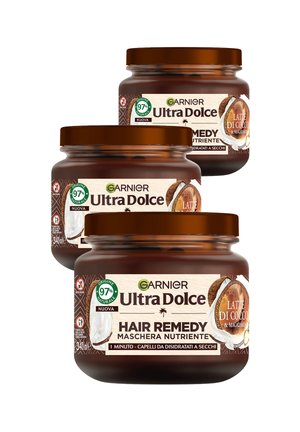 ULTRA DOLCE LATTE DI COCCO & MACADAMIA MASCHERA NUTRIENTE HAIR REMEDY 340 ML - 3 PACK - Trattamenti capelli