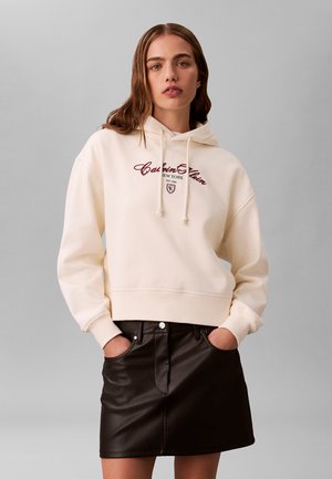 SCRIPT LOGO GRAPHIC CROPPED  - Sweat à capuche - vanilla  ice