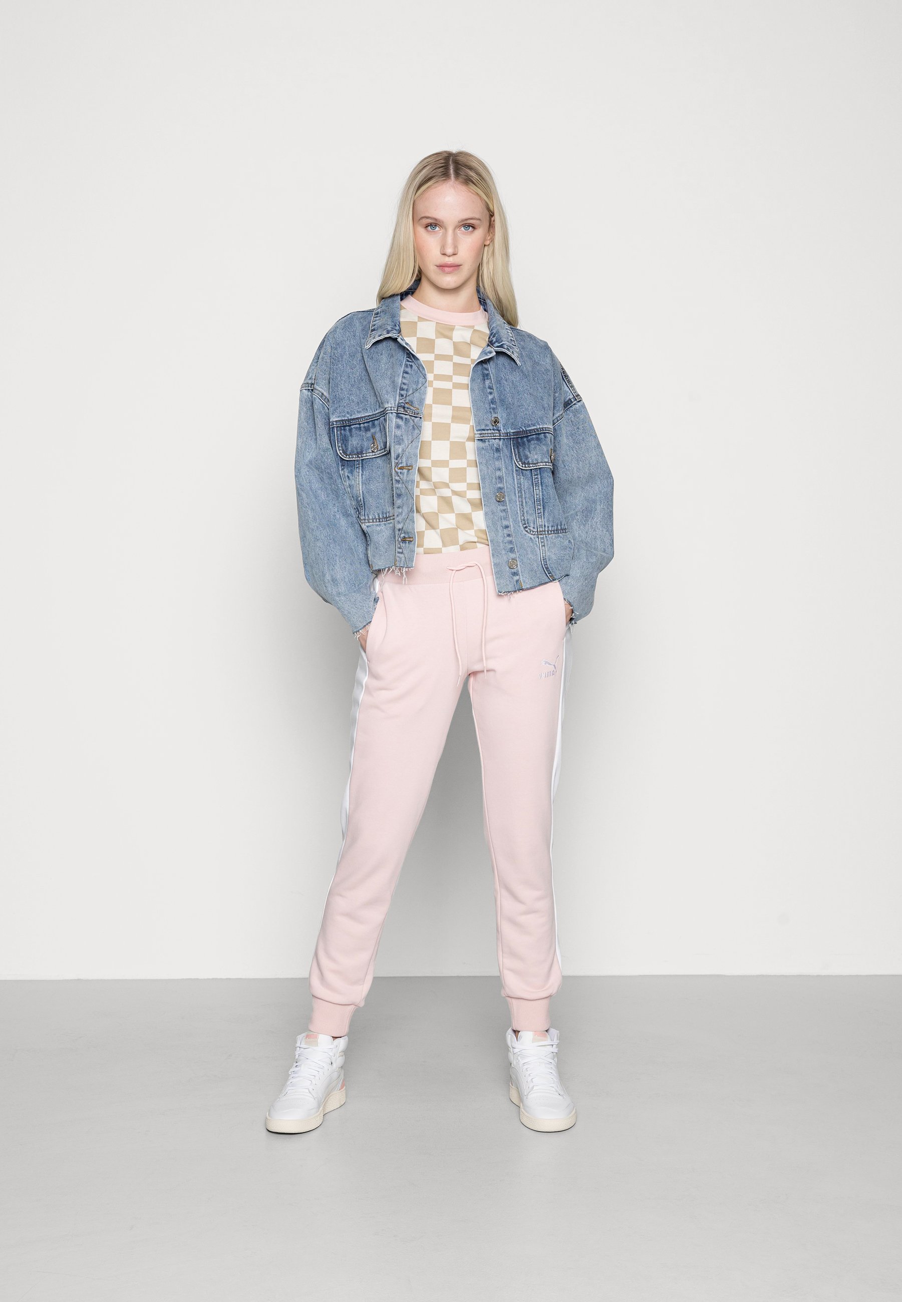 Puma ICONIC TRACK PANTS - Pantalones deportivos - lotus/rosa - Zalando.es