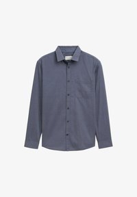 Ausgewählt, navy grey chambray dobby