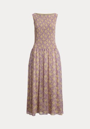 FLORAL SMOCKED CRINKLED DRESS - Φόρεμα ημέρας - 2008 soft bloom purple yellow