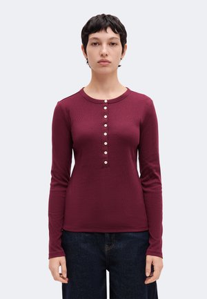GAP, HENLEY - Блуза с дълги ръкави - tuscan red