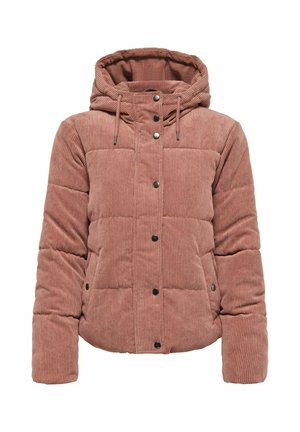 JDY, JDYVITA CORD SHORT HOOD PUFFER OTW YFM - Veste d'hiver - russet