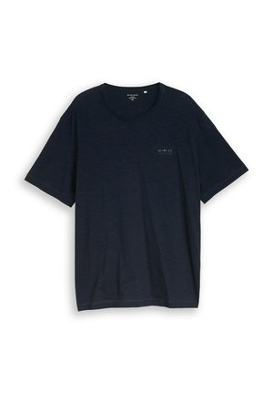 TOM TAILOR, TOM TAILOR T-SHIRT PLUS SIZE - T-SHIRT IN MELANGE-OPTIK - T-Shirt basic - sky captain blue