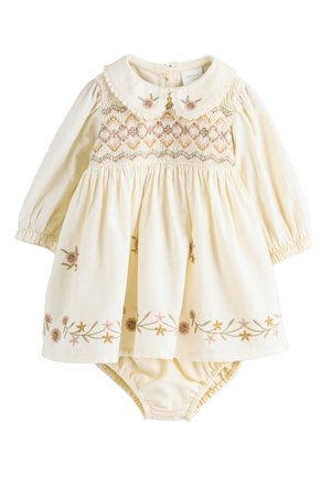 Next REGULAR FIT - EMBROIDERED LONG SLEEVE AND SET 2 PIECE - Hverdagskjole - cream