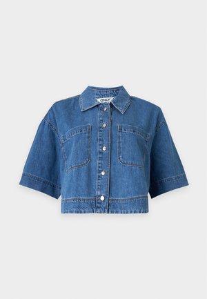 ONLY, ONLCLEO LIFE SS CROP DNM SHIRT PIM NOOS - Cămașă - medium blue denim