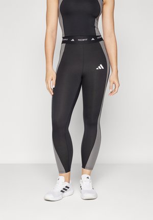 adidas Performance COLORBLOCK 7/8 LEGGINGS - Tights - black/grey four