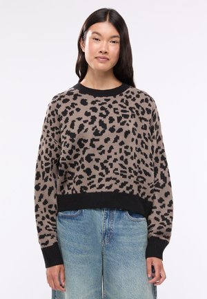 Terranova, MAGLIA ANIMALIER - Maglione - var fango