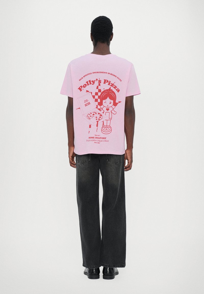 GCDS - POLLY POCKET PIZZA UNISEX - T-shirts print - pink, Forstør