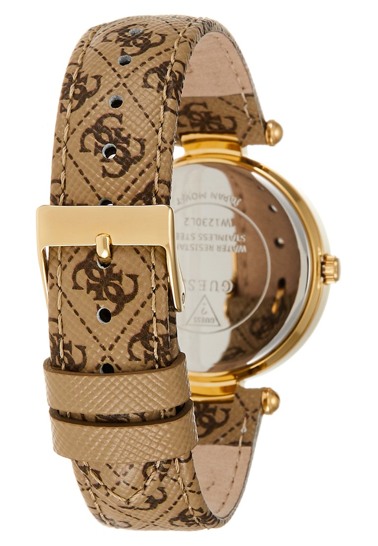 Bracelet De Montre Long En Cuir Marron Guess Pour Femme - Neuf Sans étiquette - Remplacement/accessoire