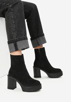 Nine West, NINE WEST ANKLE BOOTS WOMEN'S BLACK CEO-MAJ-01 - Platform ankle boots - black