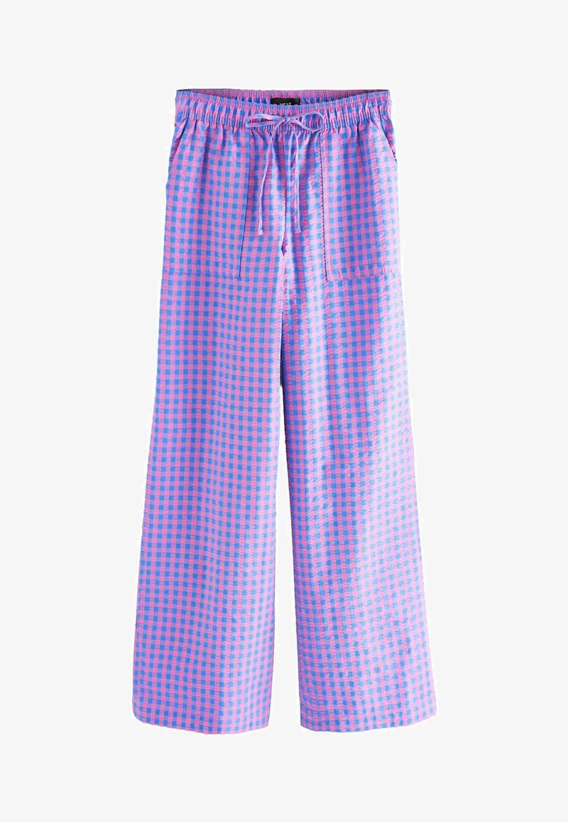 Next TALL FIT - PULL ON GINGHAM - Broek - blue pink