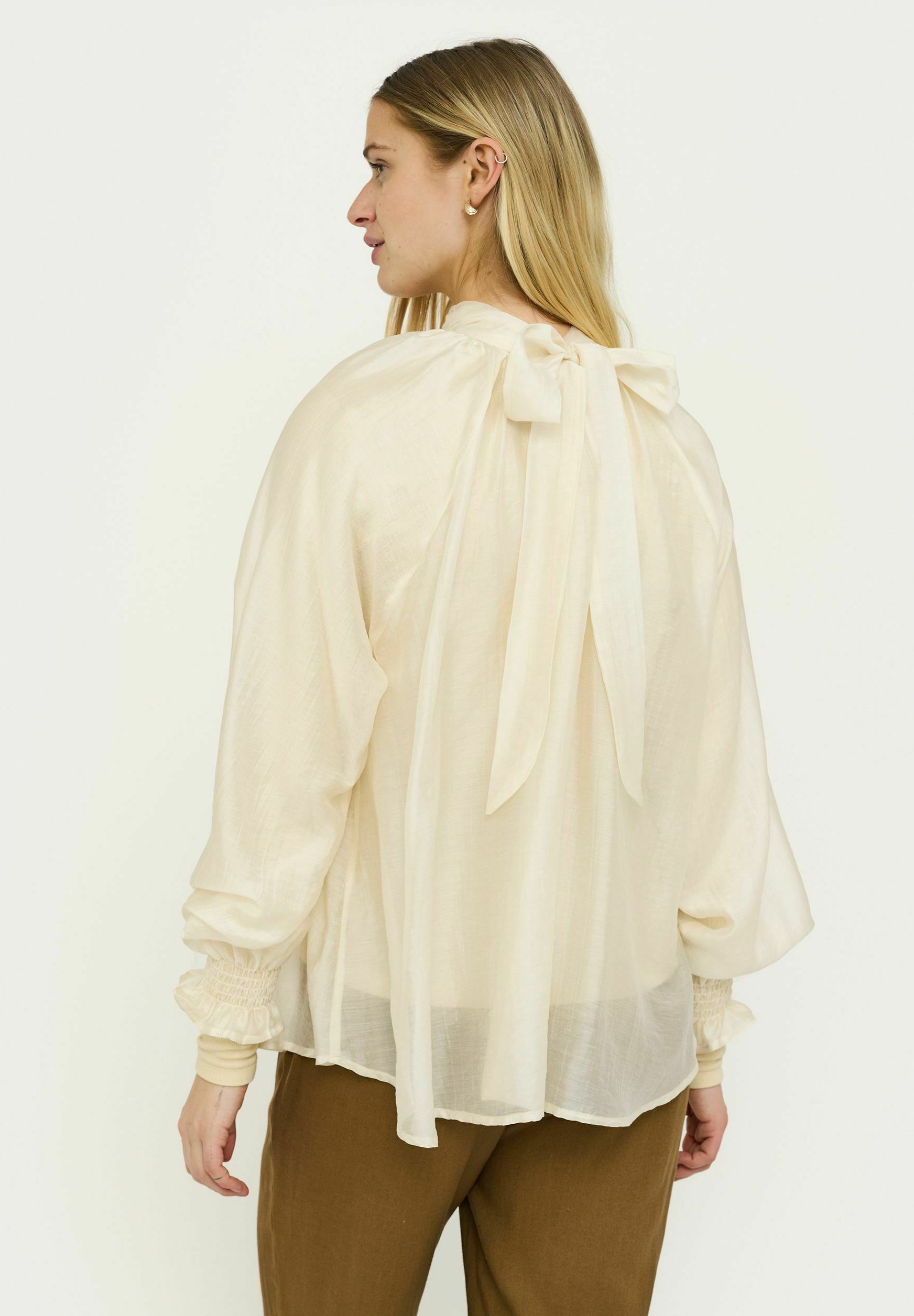 Soft Rebels RACHEL FRILL - Blouse - arctic wolf/beige - Zalando.ie