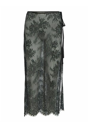 Object, WRAP SKIRT LACE - Jupe portefeuille - black