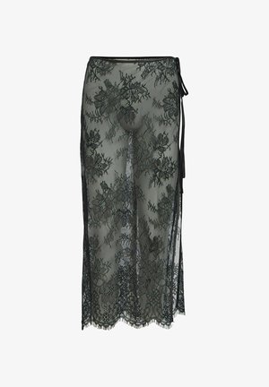 Object, WRAP SKIRT LACE - Jupe portefeuille - black
