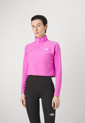 The North Face GLACIER CROPPED ¼ ZIP - Felpa in pile - violet crocus