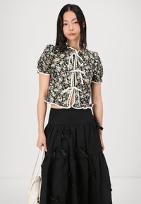 Sister Jane BIRDIE BOW MIDI SKIRT - A-silueta svārki - black