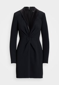 Lauren Ralph Lauren SATIN-TRIM CREPE COCKTAIL DRESS - Koktailové šaty/večierkové šaty - black