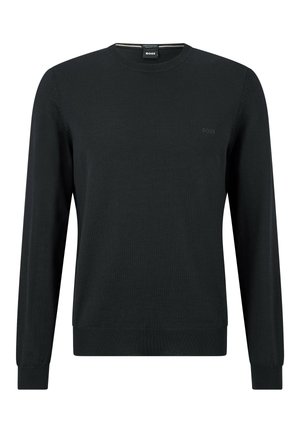 BOSS WOOL CREW NECK JUMPER - Stickad tröja - black one