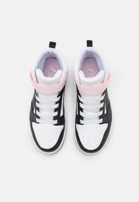 Puma REBOUND V6 MID UNISEX - Sneakers hoog - white/black/whisp of pink