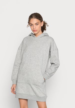 JDYPARIS LIFE HOOD DRESS - Denní šaty - light grey melange