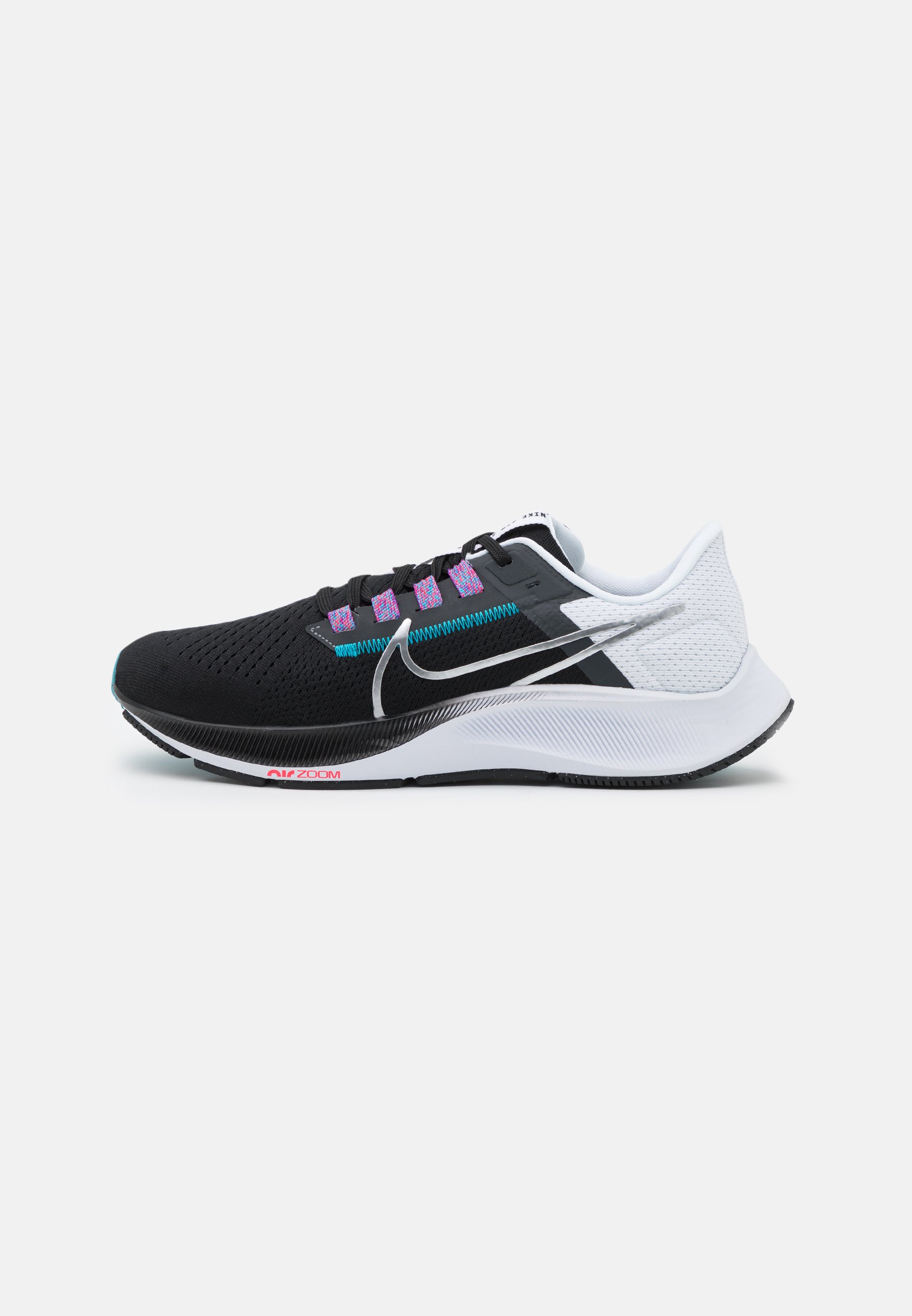 AIR ZOOM PEGASUS 38 - Chaussures de running neutres - black/metallic silver/white/chlorine blue/anthracite/flash crimson AIR ZOOM PEGASUS 38 - Chaussures de running neutres - black/metallic silver/white/chlorine blue/anthracite/flash crimson