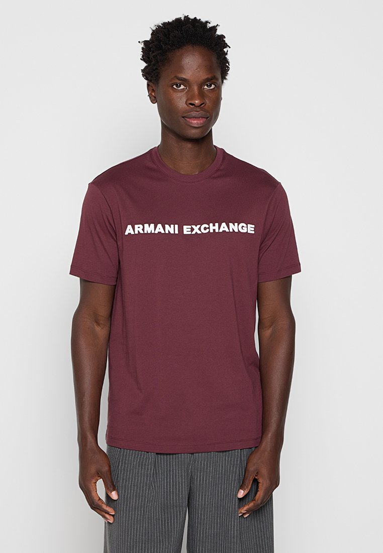 Armani Exchange T-shirt print bordeauxrood