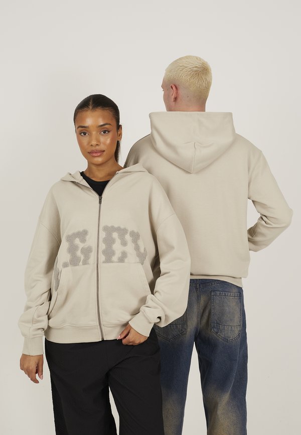 UNISEX - Zip-up sweatshirt - pumice beige