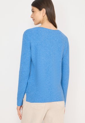 V-NECK - Strickpullover - blau