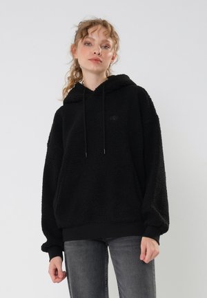 TEDDY HOODIE - Sweat polaire - black
