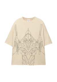 RED EVANGELION - Printtipaita - beige