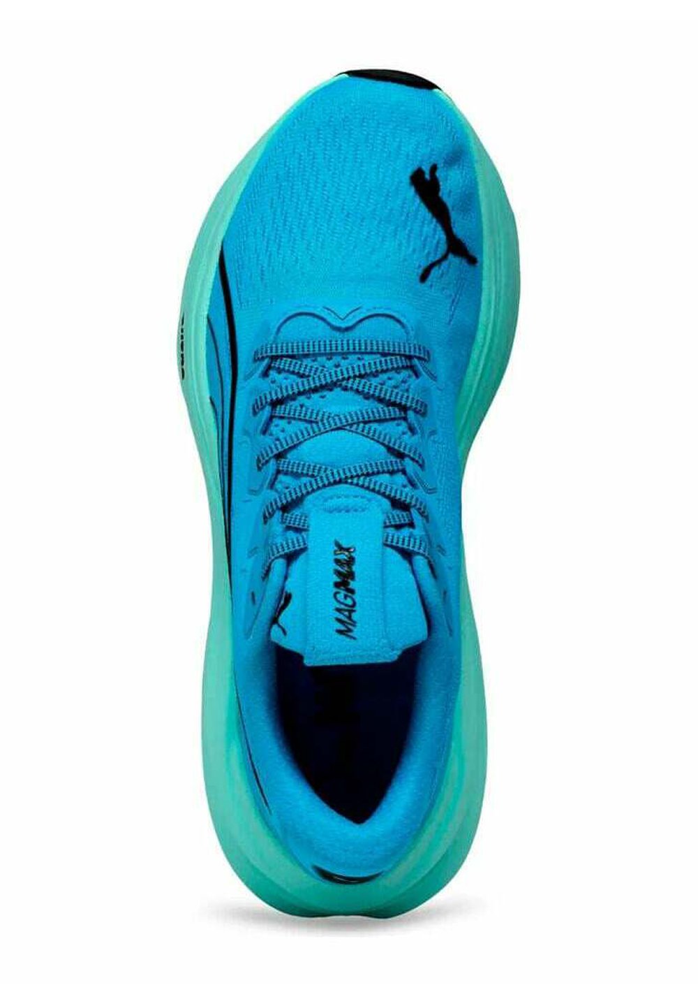 Puma MAGMAX NITRO - Road running shoes - speed blue mint melt/blue